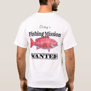 レッドスナッパー魚釣り任務デザイン Tシャツ
