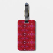 レッドスナップドラゴンイカットも ラゲッジタグ (裏面縦)