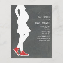 レッドスニーカーベビーバンプベビーシャワー