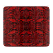 レッドスネークスキンプリント カッティングボード (正面)