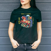 レッドスネーク中国のペーパーカット旧正月2025 Tシャツ