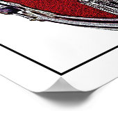 レッドスネールドラムとドラムスティックドラムポスタードラマー ポスター (角)