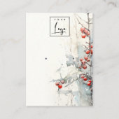 レッドスノーウィンターベリーのロゴイヤリングスタッドホルダー 名刺 (正面)