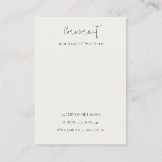 レッドスノーウィンターベリーのロゴイヤリングスタッドホルダー 名刺 (裏面)