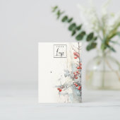 レッドスノーウィンターベリーのロゴイヤリングスタッドホルダー 名刺 (スタンド正面)