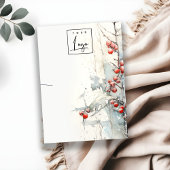 レッドスノーウィンターベリーのロゴネックレスホルダー 名刺