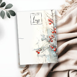 レッドスノーウィンターベリーのロゴネックレスホルダー 名刺