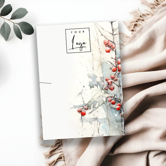 レッドスノーウィンターベリーのロゴネックレスホルダー 名刺