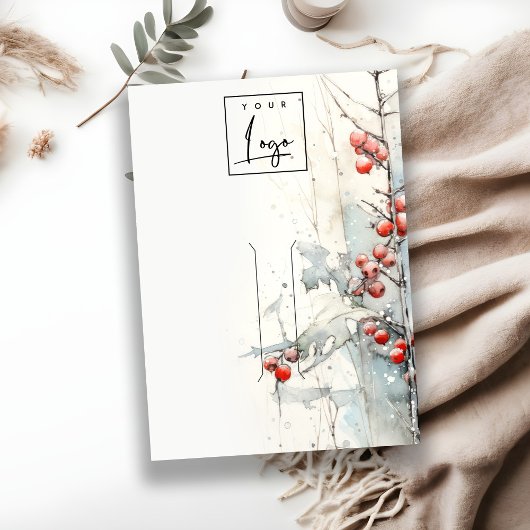 レッドスノーウィンターベリーのロゴヘアピンホルダー 名刺