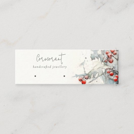 レッドスノーウィンターベリーバスケループスタッドホルダー スキニー名刺 (正面)