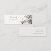 レッドスノーウィンターベリーバスケループスタッドホルダー スキニー名刺 (正面/裏面)