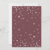 レッドスノーグローブスノーフレークフォトフラットホリデーカード シーズンカード (裏面)