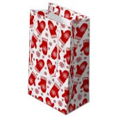 レッドスノーフレークのミッテンスクリスマス スモールペーパーバッグ (裏面アングル)