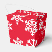 レッドスノーフレーククッキーのクリスマスボックス フェイバーボックス (裏面サイド)