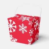 レッドスノーフレーククッキーのクリスマスボックス フェイバーボックス (正面サイド)