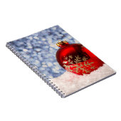 レッドスノーフレーククリスマスボーブル ノートブック (右側)