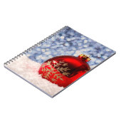 レッドスノーフレーククリスマスボーブル ノートブック (左側)