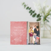 レッドスノーフレークスワーズホリデーフォトポストカード シーズンポストカード (スタンド正面)