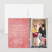 レッドスノーフレークスワーズホリデーフォトポストカード シーズンポストカード (正面/裏面)