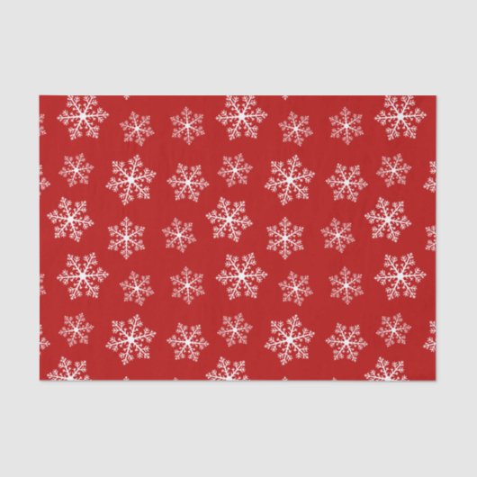 レッドスノーフレークティッシュペーパー 薄葉紙 (正面)