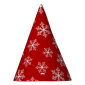 レッドスノーフレークパーティー帽子 パーティーハット (右)