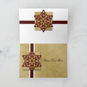 レッドスノーフレークビジネスサンキューカード サンキューカード (内部)