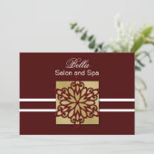 レッドスノーフレークビジネスサンキューカード 招待状 (スタンド正面)