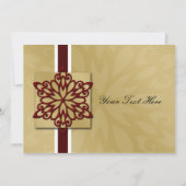 レッドスノーフレークビジネスサンキューカード 招待状 (裏面)