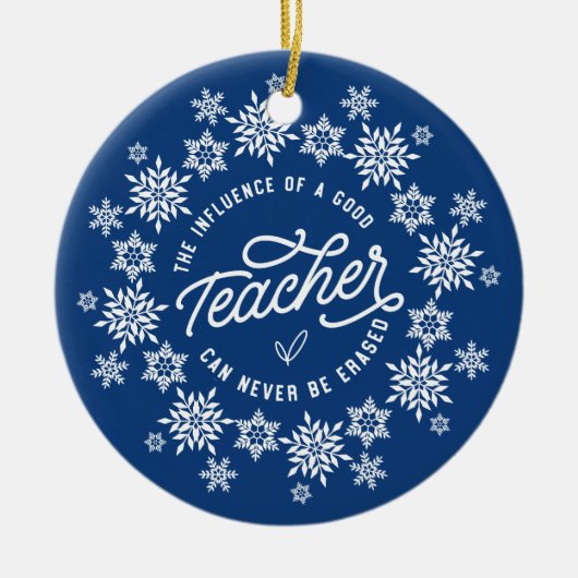 レッドスノーフレーク先生クリスマスオーナメント セラミックオーナメント (正面)