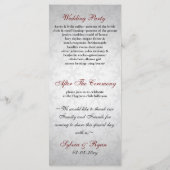 レッドスノーフレーク冬の結婚式 プログラム (裏面)