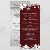 レッドスノーフレーク冬の結婚式 プログラム (正面/裏面)