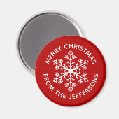 レッドスノーフレーク磁石 マグネット (正面/裏面)