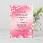 レッドスノーフレーク結婚式招待状 招待状 (スタンド正面)