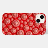 レッドスパイラルパターンiPhoneケース大胆なデザイン Case-Mate iPhoneケース (裏面 (横))