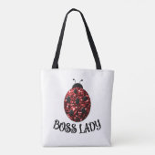 レッドスパーキングてんとう虫 BOSS LADY 名前入り トートバッグ (裏面)