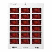 レッドスパークルクリスマスツリー住所 シール (フルシート)