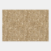 レッドスパークルグリッター金ゴールドヒョウ印刷 ラッピングペーパーシート (正面3)