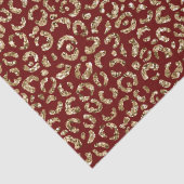 レッドスパークルグリッター金ゴールドヒョウ印刷 薄葉紙 (詳細)