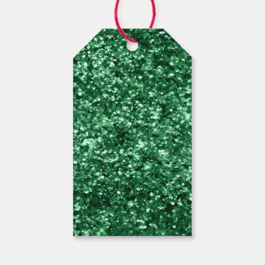 レッドスパークルグリッター ギフトタグ (裏面)