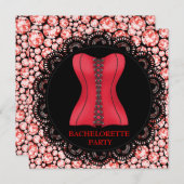 レッドスポットコルセットバチェロレッテ 招待状 (正面/裏面)