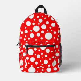 レッドスポットバックパック プリントバックパック