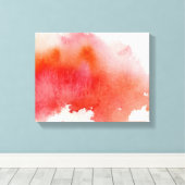 レッドスポット、水彩抽象芸術手絵を描 キャンバスプリント (インサイチュ (ウッドフロア))
