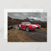 レッドスポーツカーはがき ポストカード (正面/裏面)
