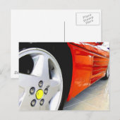 レッドスポーツカーはがき ポストカード (正面/裏面)