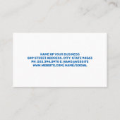 レッドスポーツカーシャボン玉 | 洗車場 名刺 (裏面)