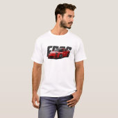 レッドスポーツカー日本のチューナーJDM RX-7 FD Tシャツ (正面フル)