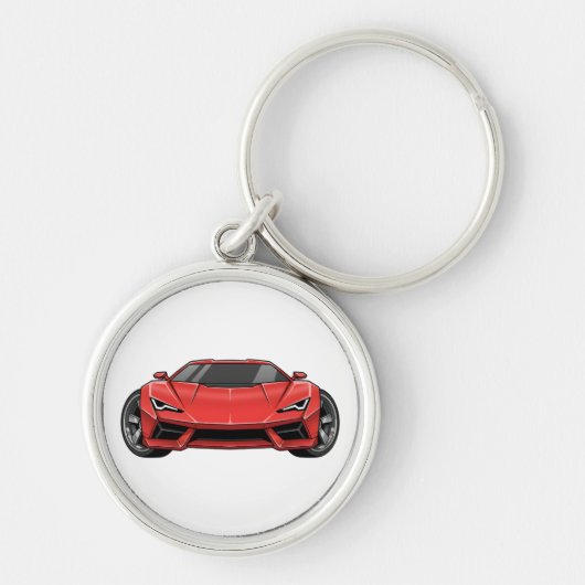 レッドスポーツカー キーホルダー (正面)