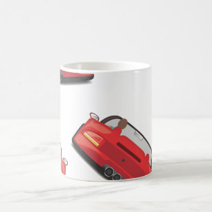 レッドスポーツカー コーヒーマグカップ