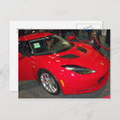 レッドスポーツカー ポストカード (正面/裏面)