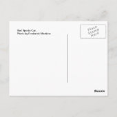 レッドスポーツカー ポストカード (裏面)